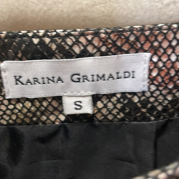 Karina Grimaldi Simone Leather Snake Skirt Size Small - Picture 8 of 9